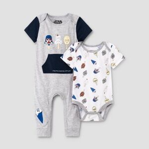 New! Disney Baby Star Wars 2-Piece Outfit Set “May the Snacks Be With You” 6–9M